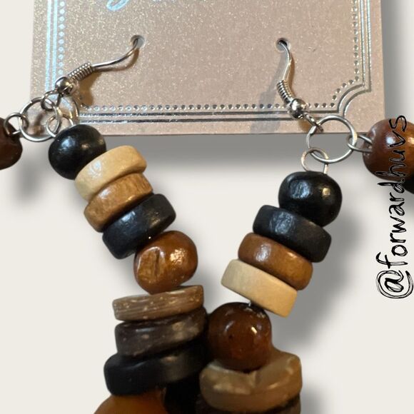 Bundle Sale 3 for $15 | Princess Accessories Brown Hoop Earrings - Picture 3 of 8